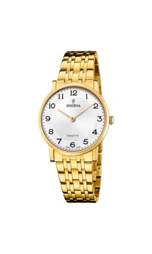 Montre femme Festina Swiss Made montre analogique acier inoxydable doré F20048/1