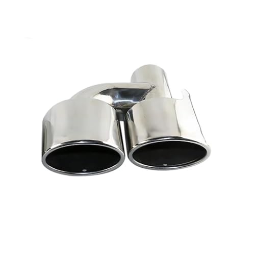 Embout d'échappement double en acier inoxydable argenté 63 mm de voiture pour C36 W204 droite