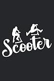 Scooter: Notizbuch für Tretroller, Elektroroller, Rollerfahrer  Geschenkidee als Planer Tagebuch Organizer  6x9 Zoll (ca. DIN A5) 120 Linierte Seiten, Softcover mit Matt.