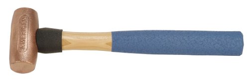 American Hammer Am2Cuwg Copper 99 Pure Non Sparking Tradesman Hammer, 2 Lb, 3.5" Height, 1.5" Width, 12" Length #TOP7