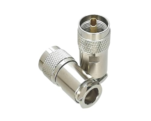 1 pieza UHF PL259 conector macho abrazadera RG8 LMR400 / RG5 RG6 / RG8X LMR240 / RG58 RG142 LMR195 RF conector coaxial terminal de cable(For RG8 LMR400)