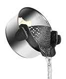 SUNWUKIN Strain Pot Strainer and Pasta Strainer - Adjustable Silicone Clip On Food Strainers for Pots, Pans, and Bowls - Kitchen Drainer Colander