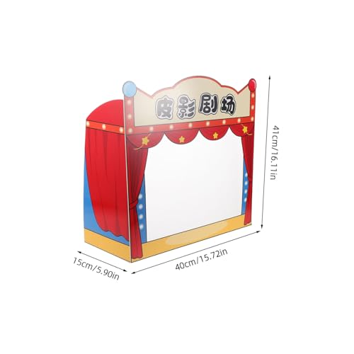 WOONEKY Small Puppet Theater Stage Kids Shadow Puppets Storytelling Kit Kindergarten Family Puppet Shows Theater Stage for Theater Props Accessories