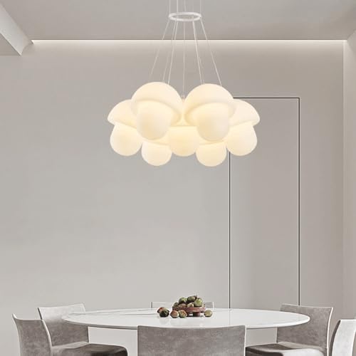 Lustre acrylique enfant champignon style crème E27