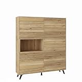 amuéblate Online - Mueble Vitrina para Salón o Comedor, Modelo Nordik,...