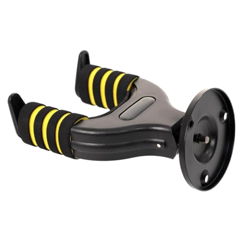 Soporte de guitarra con bloqueo automático, soporte de pared en forma de U, soporte de 6.1 x 3.94 x 2.95 pulgadas con agarre seguro, soporte de pared para ukelele, estante para instrumentos con