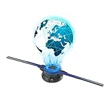 Missyou 19.7 Inch 3DHologramFan Holographic Projector with WiFi APP Bluetooth Remote Control LED Display Includes 700 3D Videos for Trade Shows Retail Stores Exhibitions and Events