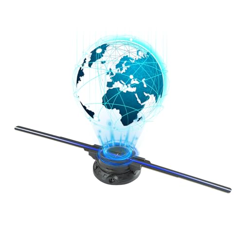 Image of Missyou 19.7 Inch 3DHologramFan Holographic Projector with WiFi APP Bluetooth Remote Control LED Display Includes 700 3D Videos for Trade Shows Retail Stores Exhibitions and Events