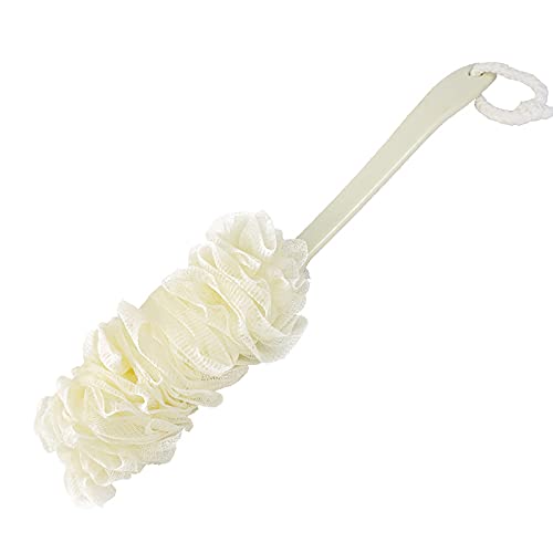 Walaka Fleur de Douche avec Manche Long Manche Brosse de Bain à Suspendre Brosse Dos Suspendue Brosse Eponge pour Bain Durable Brosse de Douche pour les Femmes et Hommes Loofah Exfoliante (B) Cover