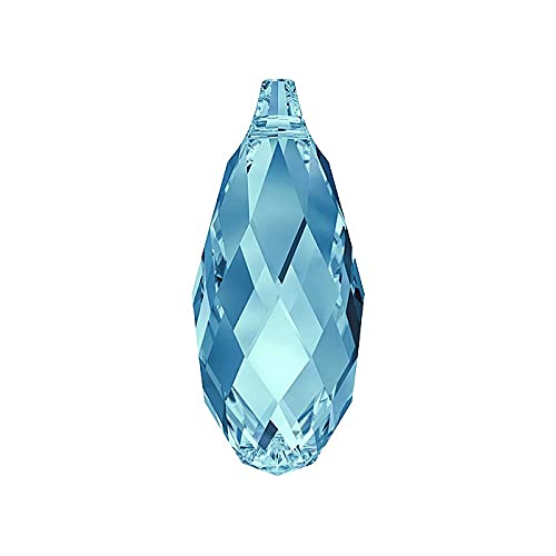 1 pcs SWAROVSKI CRYSTALS pendant Briolette 6010, 13 x 6.5 mm Aqua Cover
