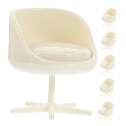 TOYANDONA 6piezas Mini De Muebles Silla De Oficina Escala Muebles Miniatura De Plástico para Casas De Muñecas Decoración para Proyectos Escolares y Colecciones