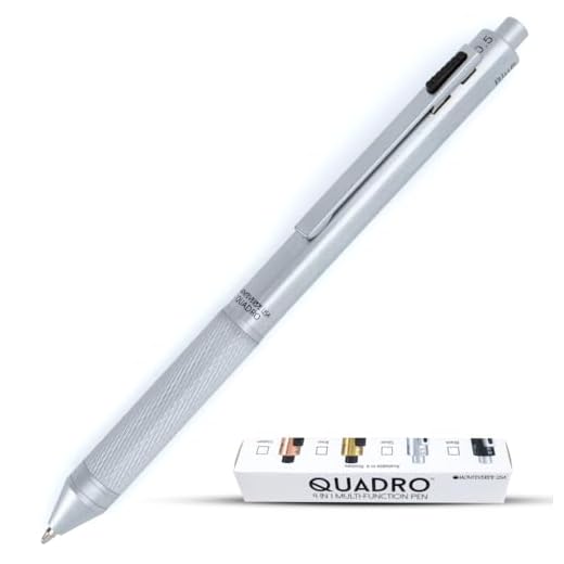 MONTEVERDE USA Quadro 4-in-1 Multifunction Pen Silver (MV35511)