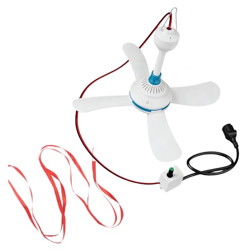 Ventilateur de plafond pour dortoir et lit de camping contre la chaleur sous la tente - 8
