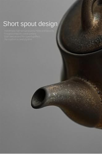 MbeLLO Vintage Chinese Style Ceramic Teapot - Handmade Afternoon Tea Set with Gilding and Small Tea Kettle (Kung Fu Style) - Image 7