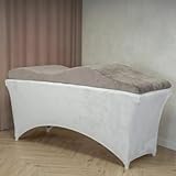 Untitled Wellenmatratze mit Memory-Schaum – Anatomische Matratze für Kosmetikliege & Wimpernstudio | Abnehmbarer Veloursbezug (Hellbraun, 60 x 180 cm)