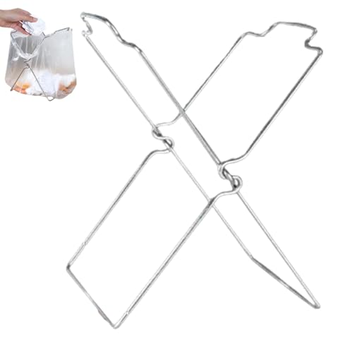 Generisch Soporte para bolsas de basura de escritorio, soporte para bolsas de basura de metal, organizador de bolsas de basura portátil en la encimera, soporte para bolsas de basura para casa, camping