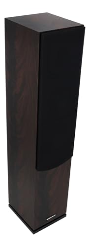 Image of Rockville Lux 654 Dark Wood Dual 6.5 inch 4-Ohm Home Audio Tower Speaker, Pair