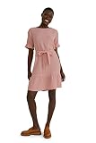 C&A Damen Kleid Rundhalsausschnitt Kurz A-Linie Kleider rosa 42