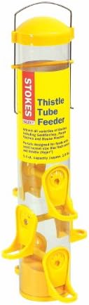 Stokes Select Thistle Tube Bird Feeder with Six Feeding Ports, Yellow, 1.6 lb Capacity - 38224, small