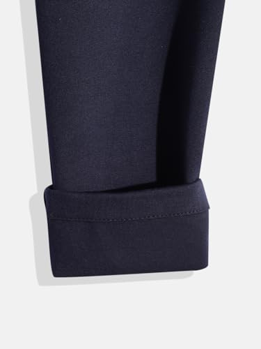 Image of CAVIO Boys Stretchable Solid Regular Fit Trousers with Belt