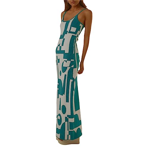 Bodycon Dresses for Women Summer Knit Hollow Out Sexy Night Out Midi Maxi Dress Sleeveless Long Cut Out Dress