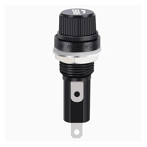 Porte-fusible 5 x 20 mm noir de 10A et 250V pour protection de circuit - 2