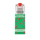 FUNKIN Cocktails Strawberry Daiquiri Pre Mixed Cocktail Mixer | Just Add Rum | Sweet & Refreshing | 0% ABV | Premium Ingredients for Bar-Quality Drinks | Perfect for Parties | 1 Litre, Pack of 6