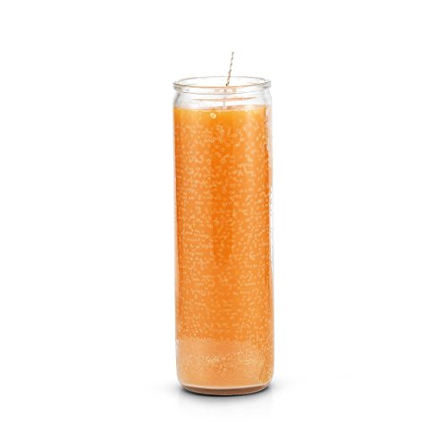 Bougie orange 7 Jour Uni pour créer une ambiance chaleureuse dans votre salon