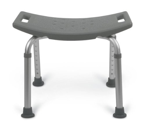 Medline Bath Bench Without Back, Gray