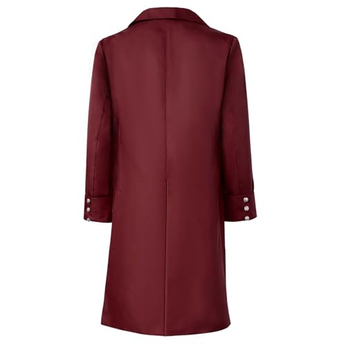 Men Gothic Medieval Suit Jacket Steampunk Vintage Victorian Frock Renaissance Long Sleeve Lapel Collar Button Blazer4