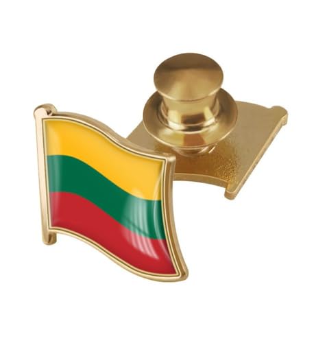 Image of vmcoatdu Country Flag Backs Locking Pin Keepers Locking Clasp Pin Badge International Travel Brooch Metal Alloy Souvenir Pin 0.75x0.7 Inch Small Pin
