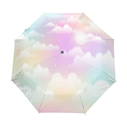 Parapluie de voyage art nuage ciel coloré pliant pour la plage