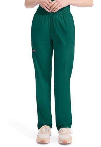 Dickies Women's Signature Elastic Waist Scrubs Pant, Hunter, Small