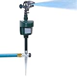 Motion Sensor Sprinkler, Garden Water Sprayer with Stake, Automatic Animal Sprinkler Color Green