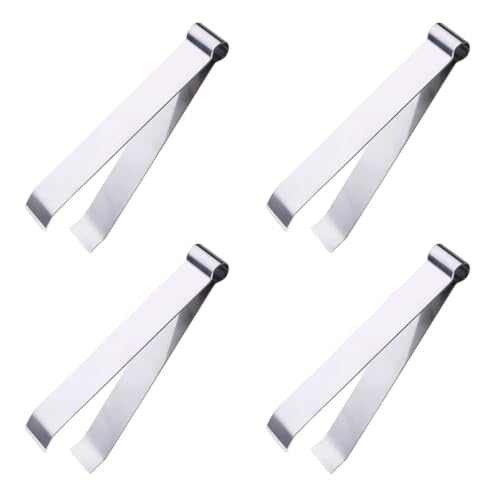 Gadpiparty 4 pinzas de acero inoxidable para pelo de pollo y huesos de pescado con tamaño portátil y diseño compacto, para cocinar y usar en la cocina