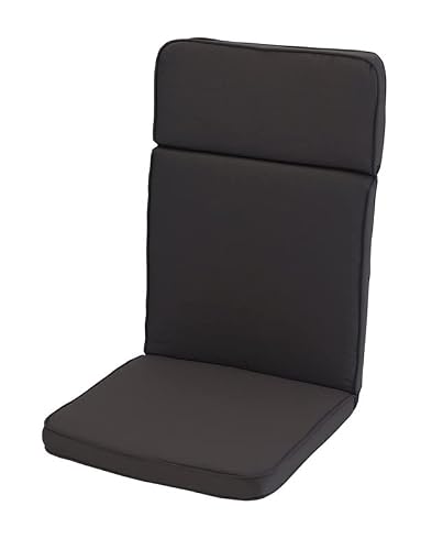 High Recliner Outdoor Garden Furniture Cushion - L116 x W49 cm - Charcoal Grey