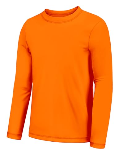 Image of Boys Rash Guard Swim Shirt Long Sleeve Shirts UPF 50+ Sun Shirt Quick Dry Fit Neon Tees Activewear for Kids Girls Youth 2-16Y