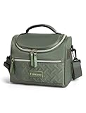 Hawave Lunch Bag for Women Men Adult Insulated Lunch Box, Leakproof Lunch Cooler Bag with Front Pocket & Adjustable Shoulder Strap, Reusable Large Lunch Tote Bag for Work Office Travel Picnic, Green