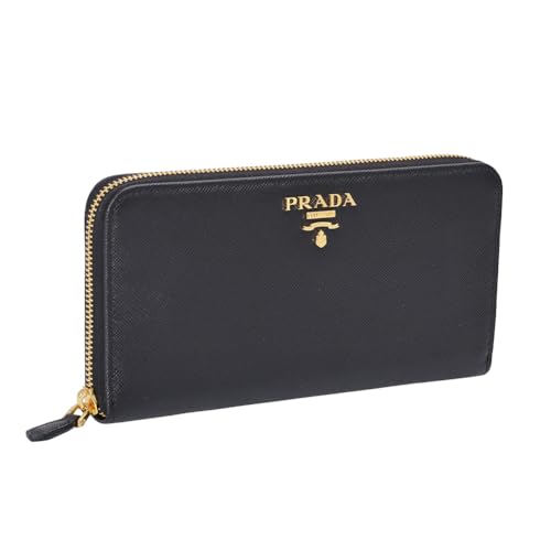 [Prada] [プラダ] 長財布 レディース ラウンドファスナー レザー ブラック ゴールド金具 1ML506 QWA F0002 [並行輸入品]