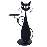Bougeoir vintage en forme de chat noir : le style vintage est non seulement élégant, mais aussi stylé. Vous pouvez l'utiliser pour différentes occasions.