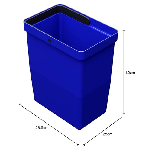 LM 530 ECO | 8-Liter-Mülleimer aus recycelbarem Material | Platzsparender Küchenmülleimer | 15 x 23 x 28,5cm | Kompatibel mit LM-Mülltrennungssystem | Blau