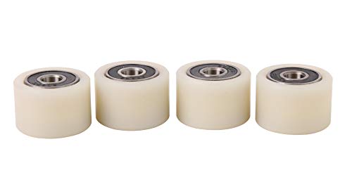 Smart Machines Nylon-Polyamid-Rollen, 30 mm Durchmesser, 20 mm breit, 8 mm stark, präzise gefräst, 4 Stück