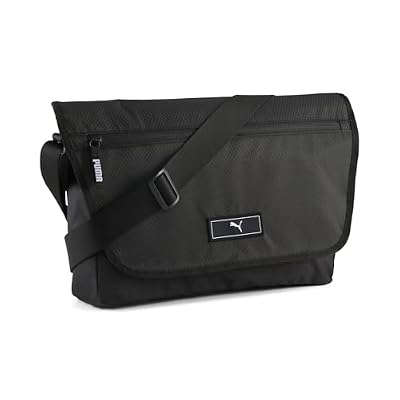 PUMA borsa a tracolla con scomparto per laptop Deck Messenger Puma Black nero