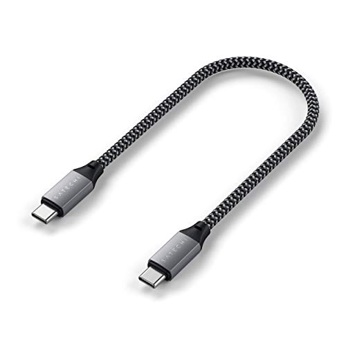 Satechi USB-C to USB-C Cable – 10 inches / 25 cm – Compatible with 2020/2019 MacBook Pro, 2020/2018 MacBook Air, 2020/2018 iPad Pro