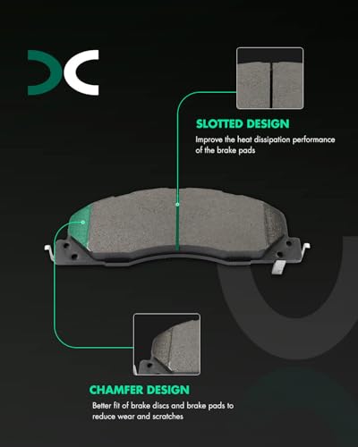 Image of SCITOO D1399-8507 Disc Brake Pads Sets Front Metal Brake Pads w /Hardware | For Dodge For Ram 2500 2009-2010,For Ram 3500 2009-2010,For Ram For 1500 2012,For 2500 2011-2018,For 3500 2011-2018