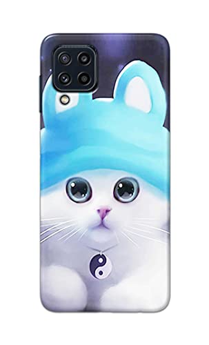 Image of Chinese Cutie Kitten Cat Big Eyes Lovely Girl Ears Hard Back Case Cover for Samsung Galaxy M32 (4G) / Samsung F22 (4G) / Samsung M22 (4G) Back Cover -(J5) VNS2221