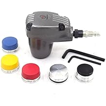Air Palm Hammer Automatic Hammers Auto Handheld Pneumatic Hammer Dead Blow 1000 Stroke with 6 Tips Different Hardness Hammer Heads for Body Repair Plastic Inlay Assembly