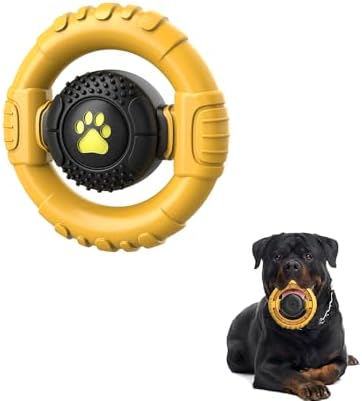 Dog Toys for Aggressive Chewers Large Medium Breed, Indestructible Squeaky Dog Chew Toys, Tough Nylon Rubber Interactive Dog Toys to Keep Them Busy
