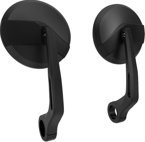 Premium Quality Bar End Mirrors for Royal Enfield Classic, Meteor, Interceptor, Hunter & Himalayan | Anti-Glare HD Glass | CNC Aluminum | 360° Adjustable | Universal 7/8