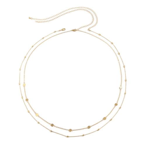 Image of Shining Diva Fashion Set of 2 Belts for Women and Girls Stylish Kamarbandh Kamar Chain Waist Belt for Dresses Jeans Saree